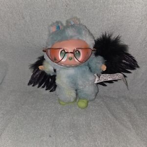 Plush Pet Toy with Black Wings